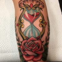 hourglass and rose 